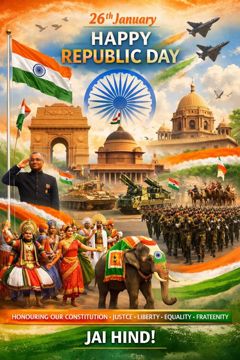 Republic Day is celebrated on 26 January every year